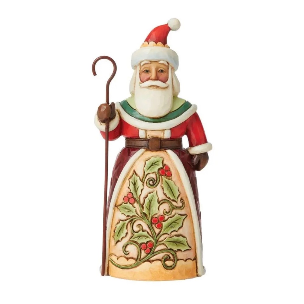 Jim Shore Heartwood Creek Holly Santa Claus Pint Sized Figurine New